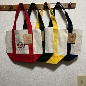 Trader Joe’s mini canvas tote 4 pack
